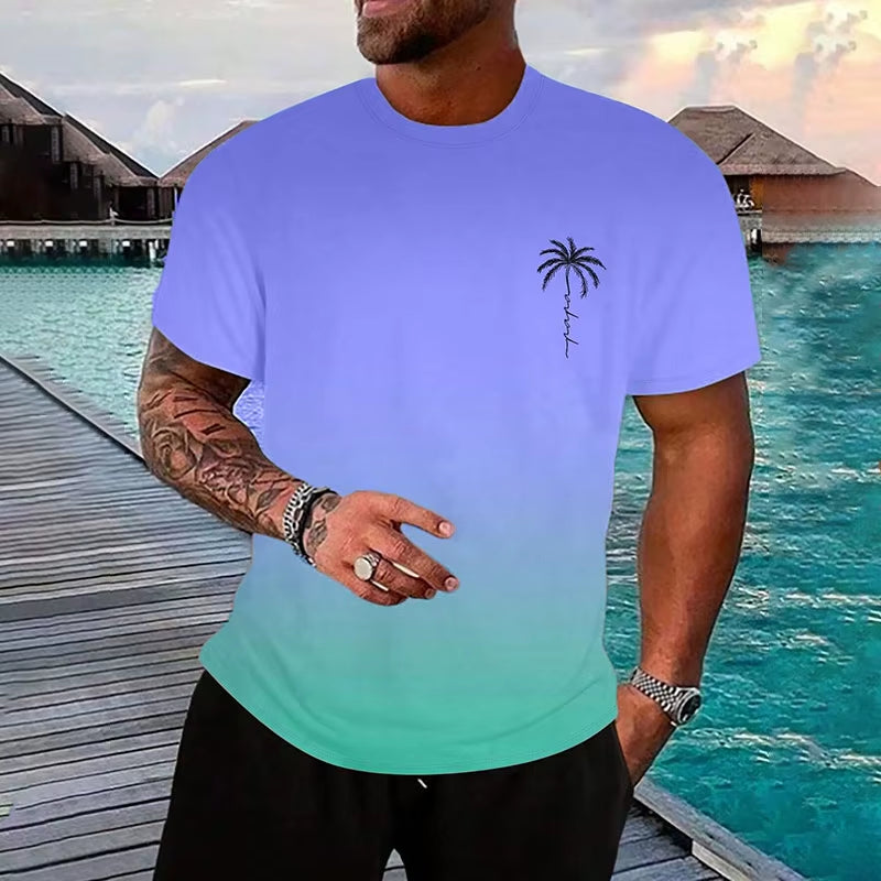 Short Sleeve T Shirt Casual O Neck Solid Color Men'S T Shirt