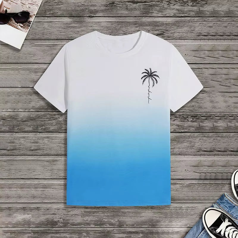 Short Sleeve T Shirt Casual O Neck Solid Color Men'S T Shirt