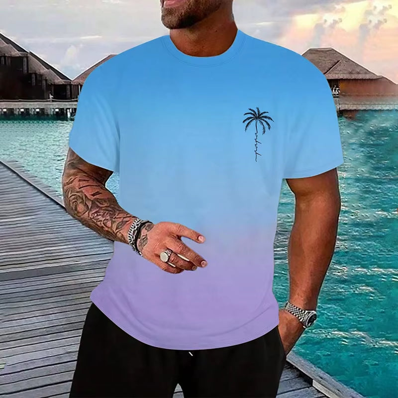 Short Sleeve T Shirt Casual O Neck Solid Color Men'S T Shirt