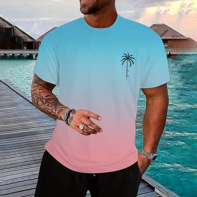 Short Sleeve T Shirt Casual O Neck Solid Color Men'S T Shirt