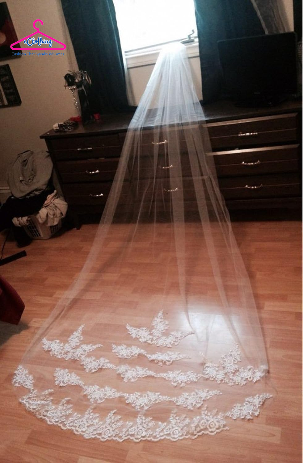 Wedding Bridal Veil with Comb, 118''