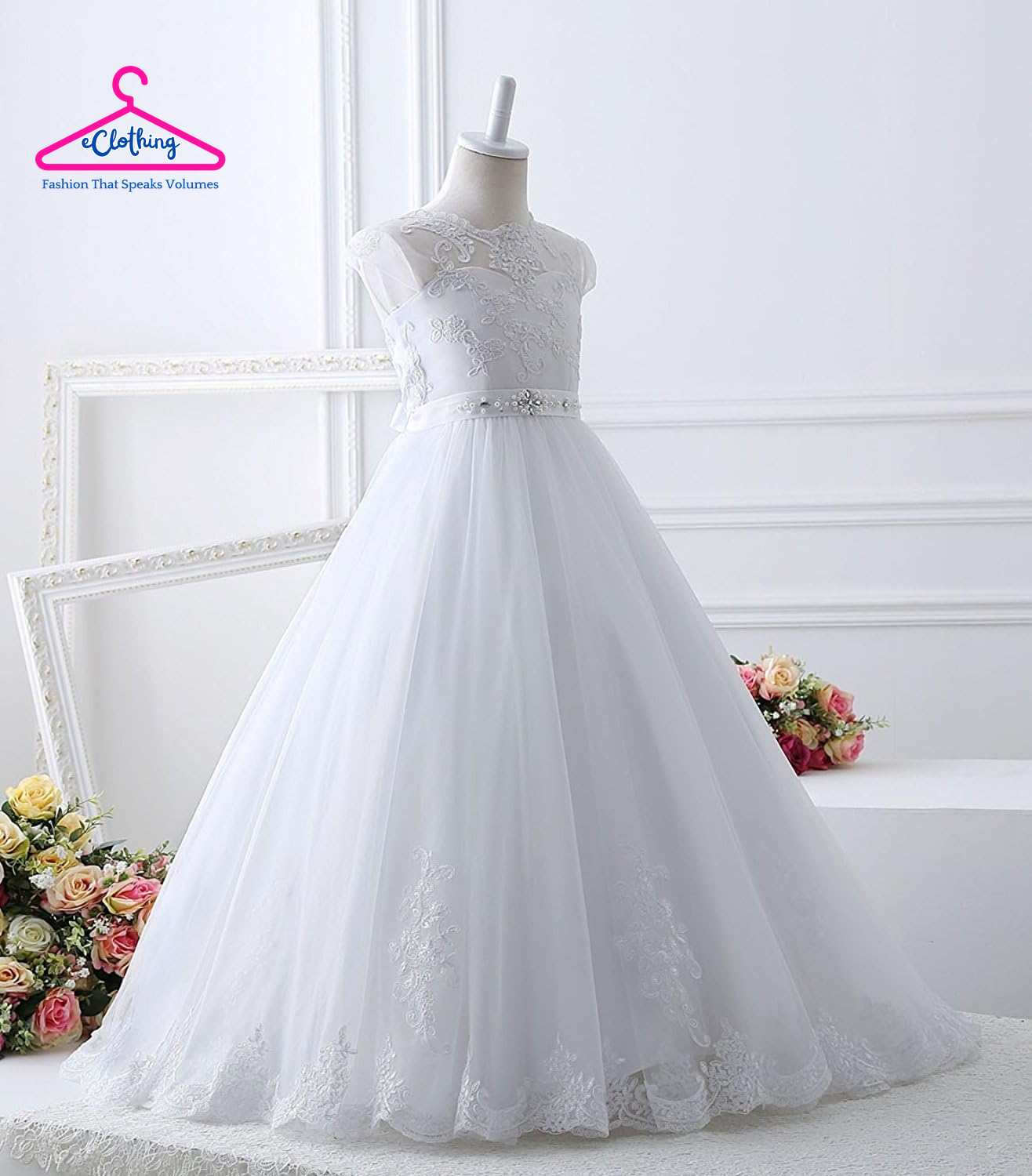 Heirloom Lace Girls Gown 10