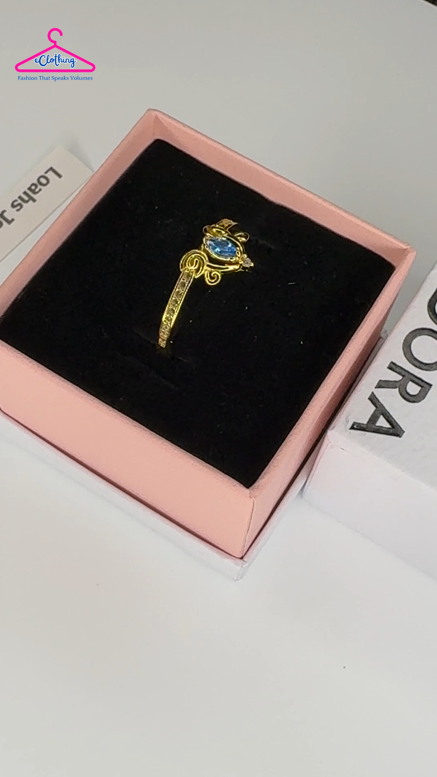 *BRAND NEW* Pandora Disney Cinderella'S Carriage 14K Gold Plated Ring 163059C01