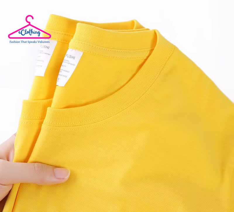 Men Women Solid Color100% Cotton T-Shirt