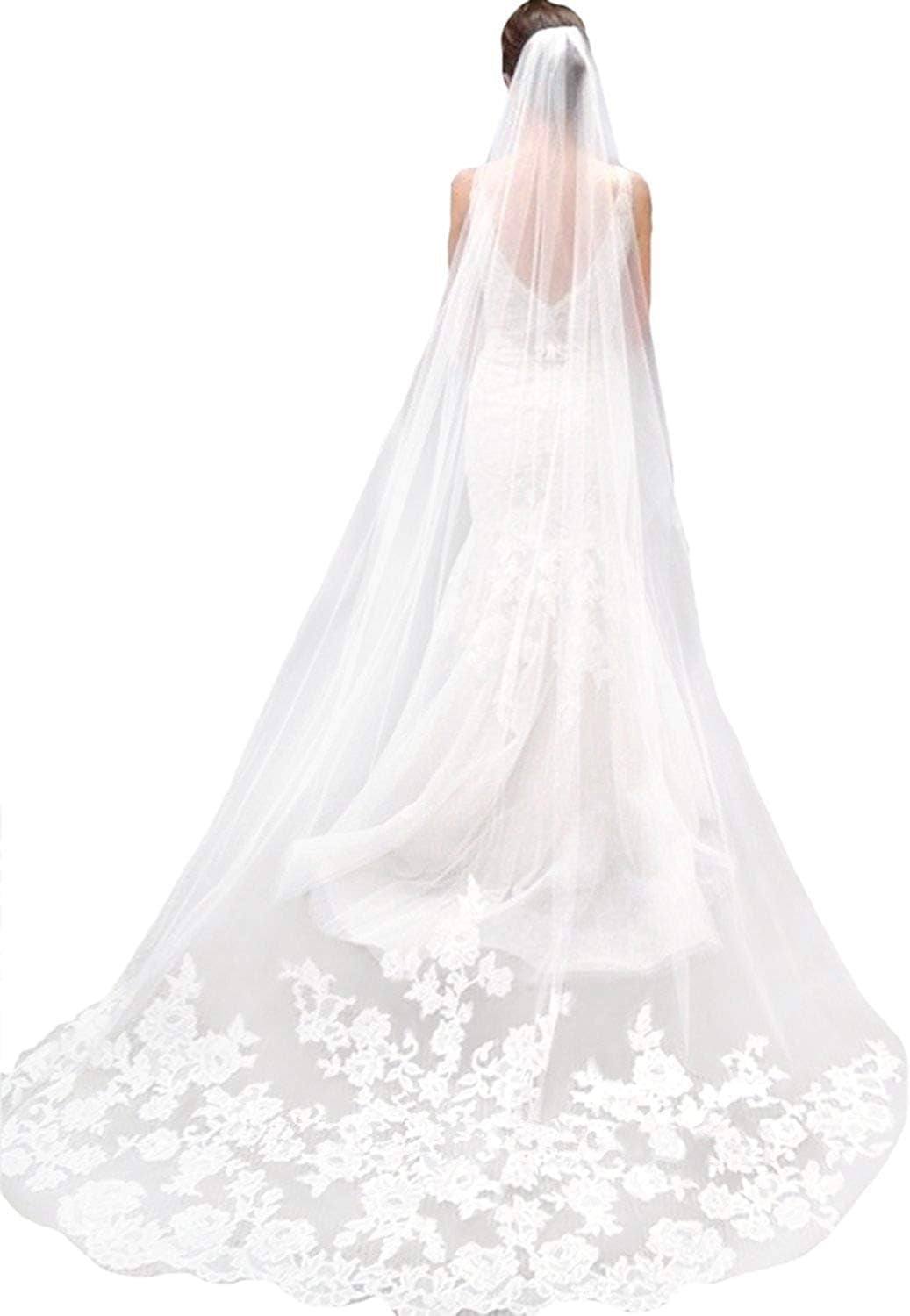 Wedding Bridal Veil with Comb, 118''