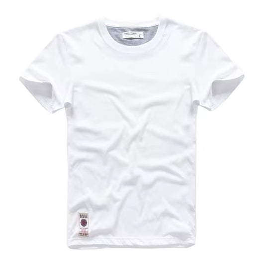 Men'S Classical Cotton Solid Color T-Shirt