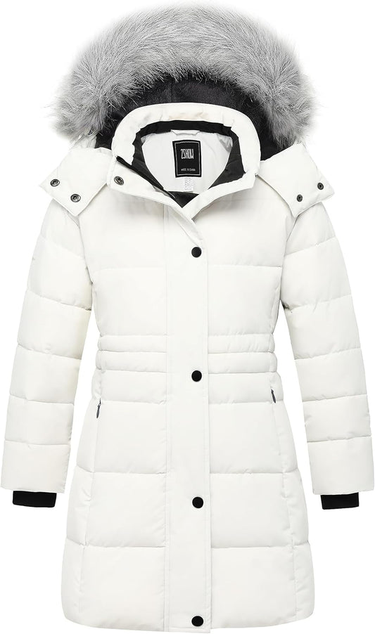 CozyShield Girls' Winter Parka Jacket