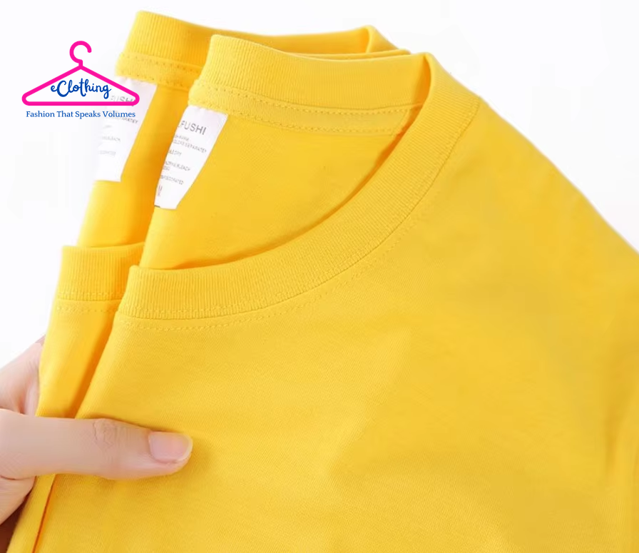 Men Women Solid Color100% Cotton T-Shirt