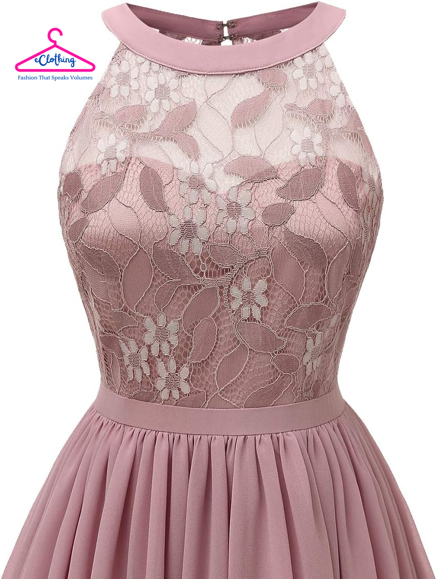 Halter Neck Formal Swing Dress