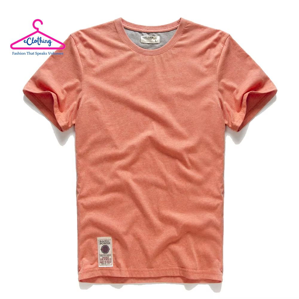 Men'S Classical Cotton Solid Color T-Shirt