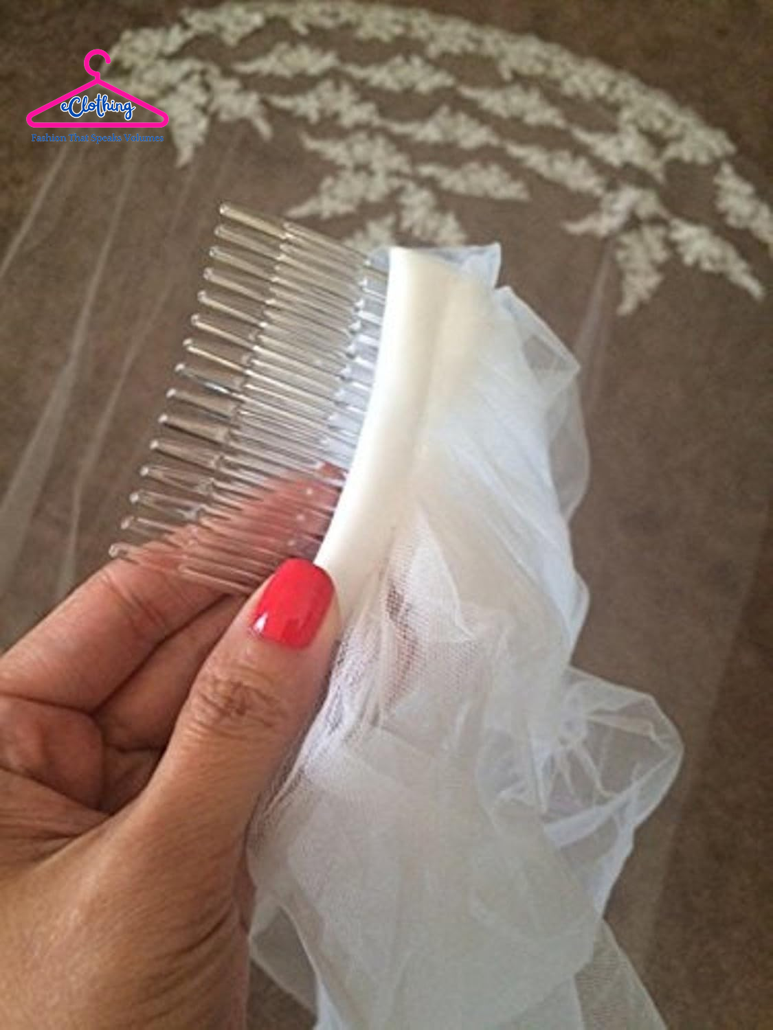 Wedding Bridal Veil with Comb, 118''