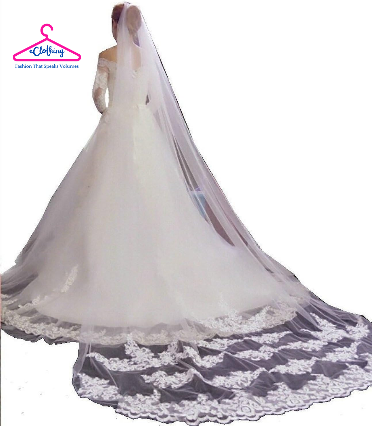 Wedding Bridal Veil with Comb, 118''